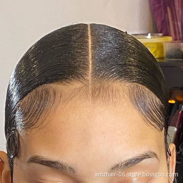 Raw Brazilian Virgin Cuticle Aligned Human Hair Transparent Lace Front Wig Natural Hair Hd Full Lace Frontal Closure Wig Cheap